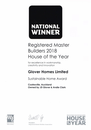 HOY 2018 National Sustainable Home Cert lowres HOY 2018 National Sustainable Home Cert lowres
